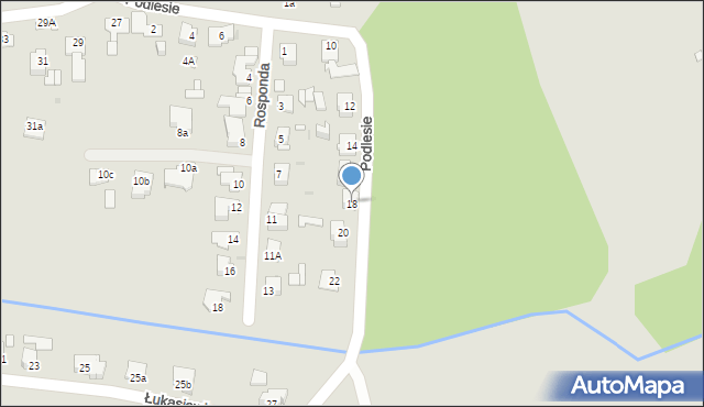 Opole, Podlesie, 18, mapa Opola