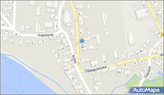 Opole, Popiełuszki Jerzego, bł. ks., 1a, mapa Opola