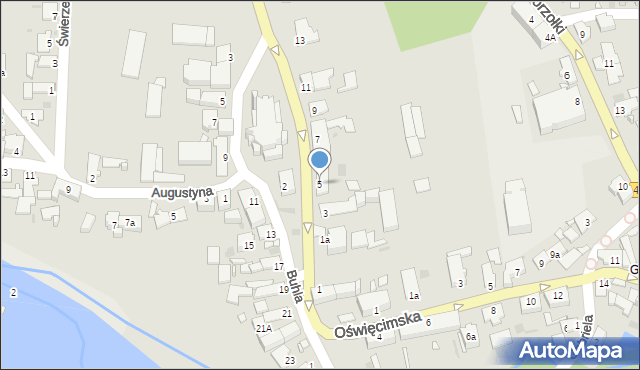Opole, Popiełuszki Jerzego, bł. ks., 5, mapa Opola