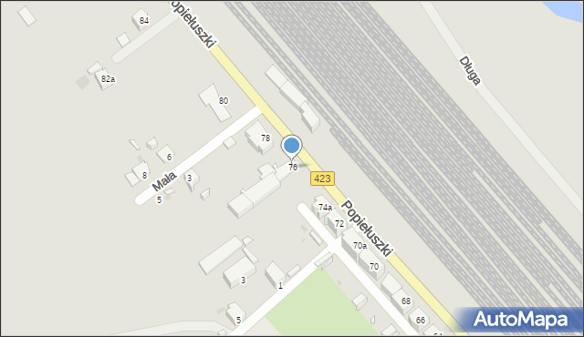 Opole, Popiełuszki Jerzego, bł. ks., 76, mapa Opola