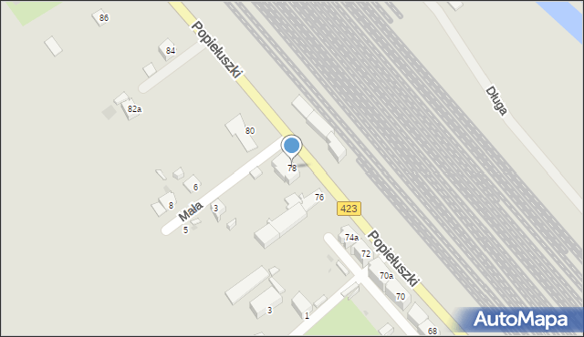 Opole, Popiełuszki Jerzego, bł. ks., 78, mapa Opola