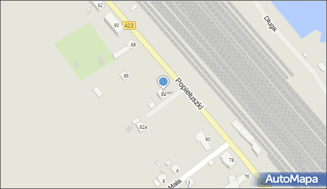 Opole, Popiełuszki Jerzego, bł. ks., 84, mapa Opola