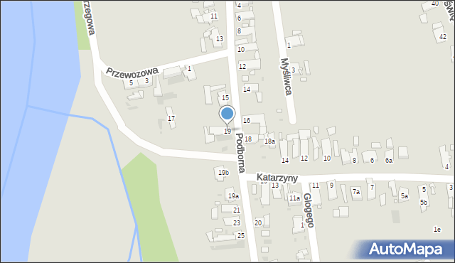 Opole, Podborna, 19, mapa Opola