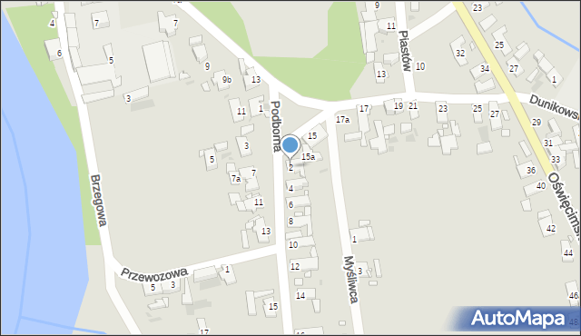 Opole, Podborna, 2, mapa Opola