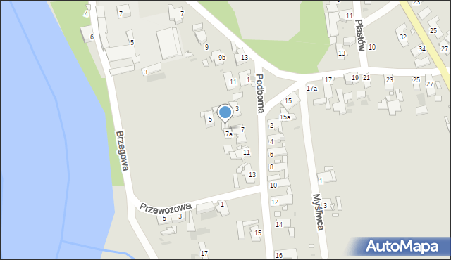 Opole, Podborna, 7b, mapa Opola