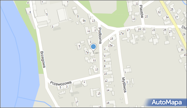 Opole, Podborna, 9, mapa Opola