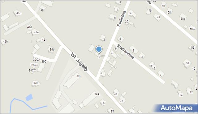 Opole, Podleśna, 1, mapa Opola