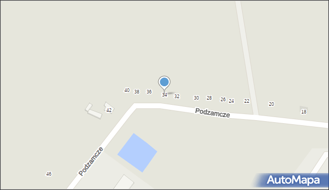 Opole Lubelskie, Podzamcze, 34, mapa Opole Lubelskie