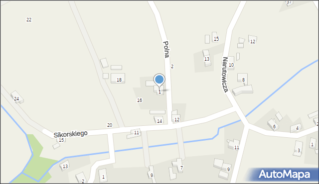 Opolno-Zdrój, Polna, 1, mapa Opolno-Zdrój