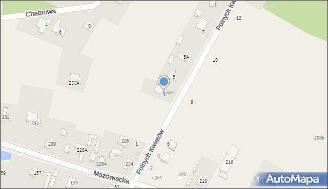 Opypy, Polnych Kwiatów, 3, mapa Opypy