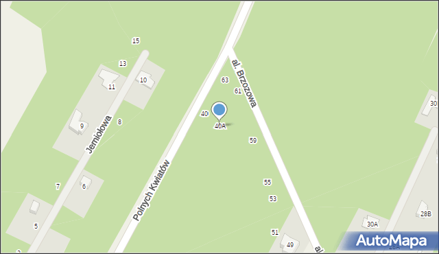 Opypy, Polnych Kwiatów, 40A, mapa Opypy