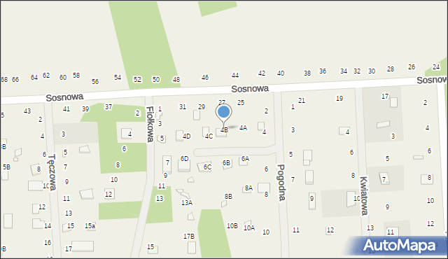Orchówek, Pogodna, 4B, mapa Orchówek