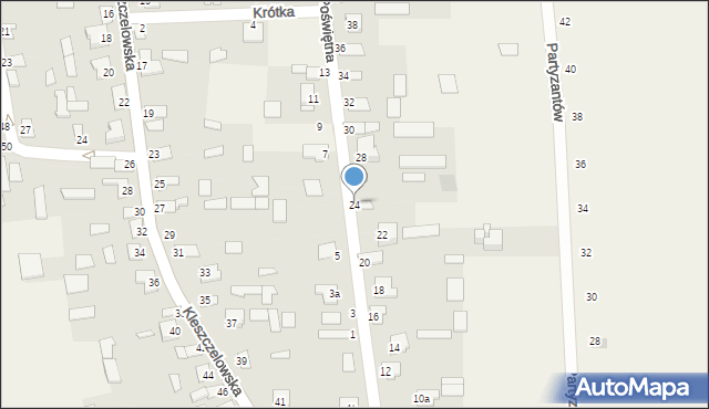 Orla, Poświętna, 24, mapa Orla