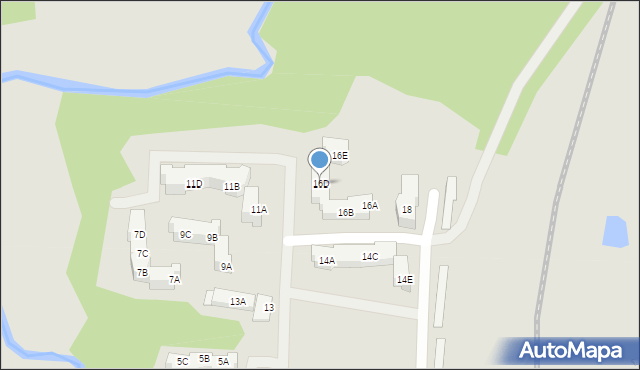 Orneta, Podleśna, 16D, mapa Orneta