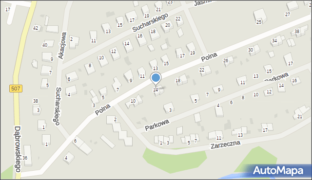 Orneta, Polna, 14, mapa Orneta