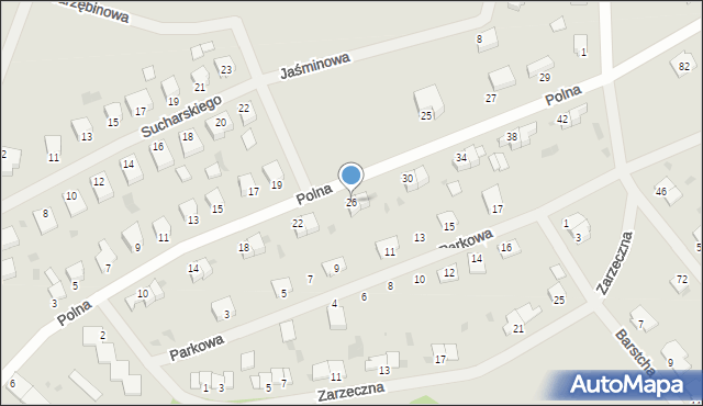 Orneta, Polna, 26, mapa Orneta