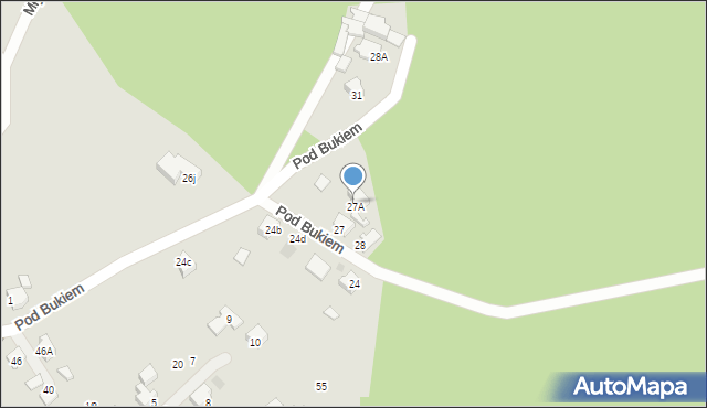 Orzesze, Pod Bukiem, 15a, mapa Orzesze