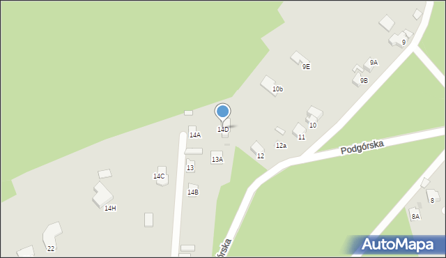 Orzesze, Podgórska, 14D, mapa Orzesze