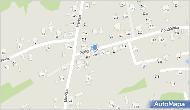 Orzesze, Podgórska, 25a, mapa Orzesze