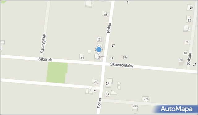 Orzesze, Polna, 16, mapa Orzesze