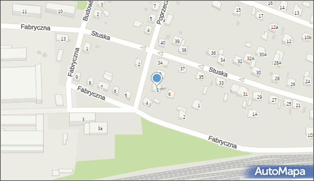 Orzesze, Poprzeczna, 1, mapa Orzesze