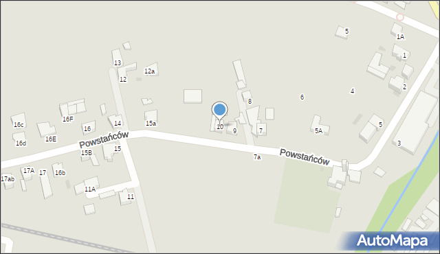 Orzesze, Powstańców, 10, mapa Orzesze