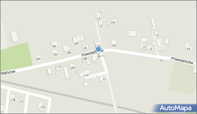 Orzesze, Powstańców, 15, mapa Orzesze