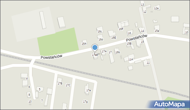 Orzesze, Powstańców, 17ab, mapa Orzesze