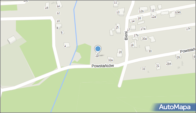 Orzesze, Powstańców, 32, mapa Orzesze