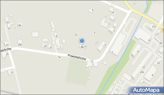 Orzesze, Powstańców, 5A, mapa Orzesze