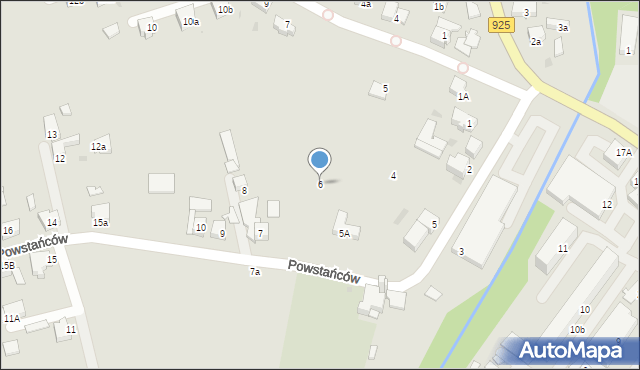 Orzesze, Powstańców, 6, mapa Orzesze