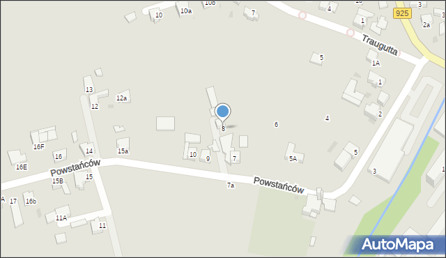 Orzesze, Powstańców, 8, mapa Orzesze