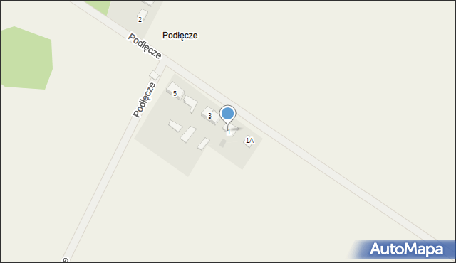 Ościęcin, Podłęcze, 1, mapa Ościęcin