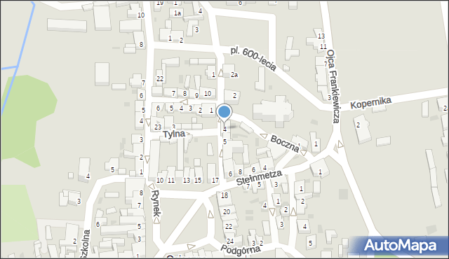 Osieczna, Powstańców Wielkopolskich, 4, mapa Osieczna