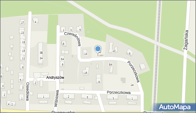 Osiecznica, Porzeczkowa, 4, mapa Osiecznica