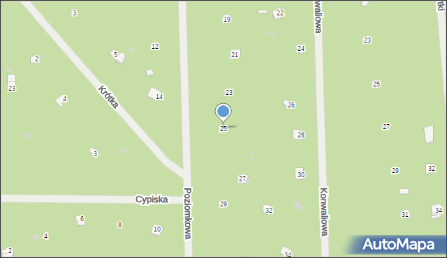 Osiedle Wilga, Poziomkowa, 25, mapa Osiedle Wilga