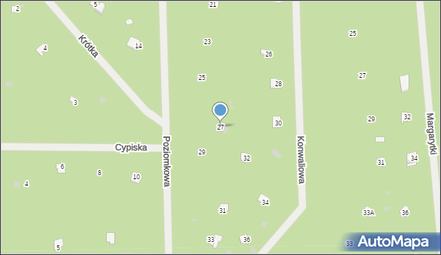 Osiedle Wilga, Poziomkowa, 27, mapa Osiedle Wilga