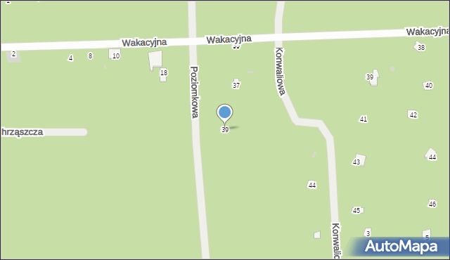 Osiedle Wilga, Poziomkowa, 39, mapa Osiedle Wilga