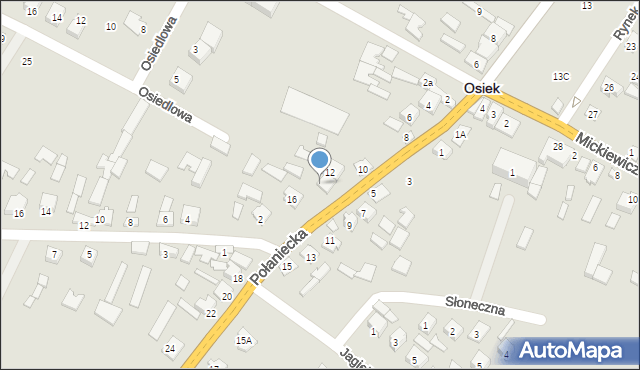 Osiek, Połaniecka, 14, mapa Osiek