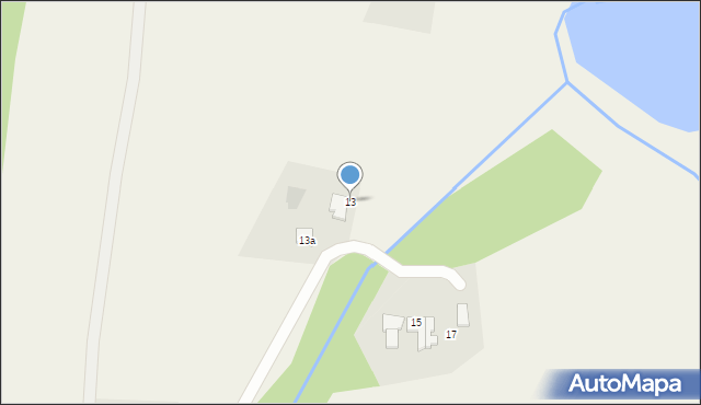 Osiek, Podlesie, 13, mapa Osiek