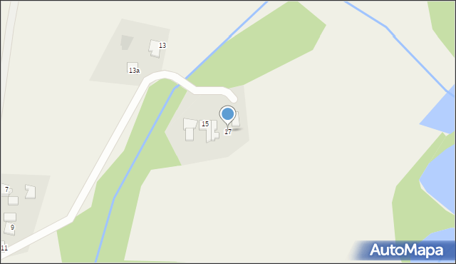 Osiek, Podlesie, 17, mapa Osiek