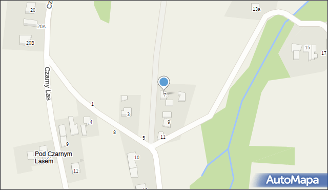 Osiek, Podlesie, 7, mapa Osiek