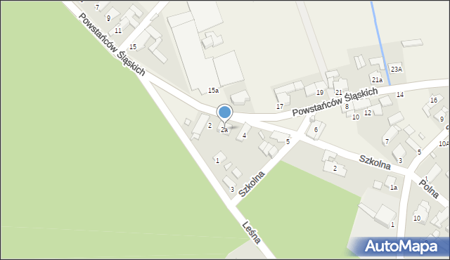 Osiek, Powstańców Śląskich, 2a, mapa Osiek