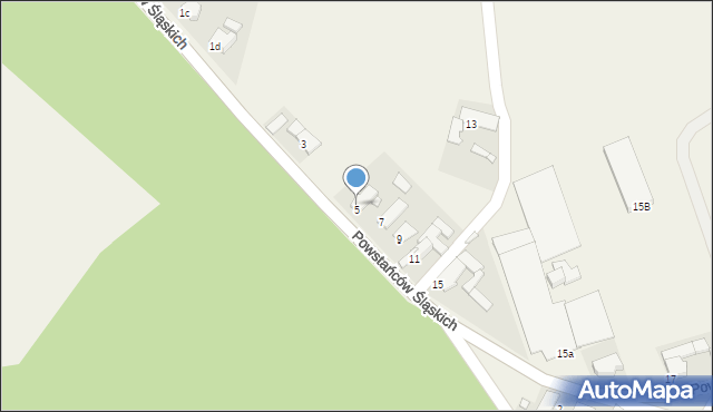 Osiek, Powstańców Śląskich, 5, mapa Osiek