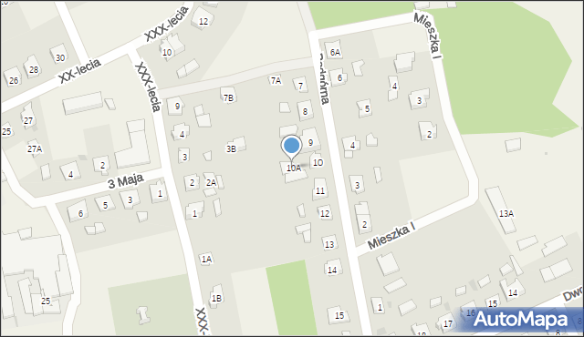 Osiek nad Notecią, Podgórna, 10A, mapa Osiek nad Notecią