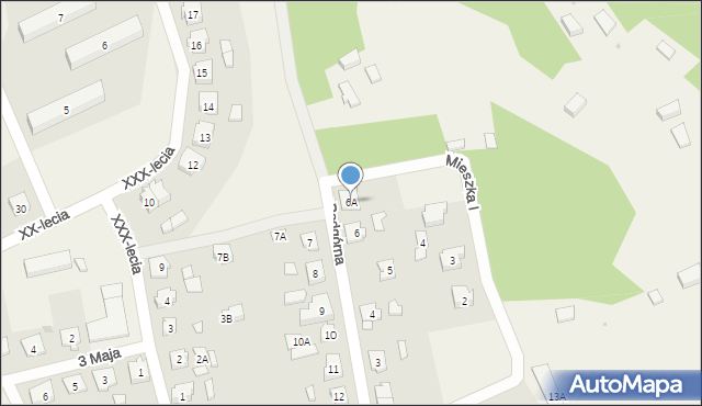 Osiek nad Notecią, Podgórna, 6A, mapa Osiek nad Notecią