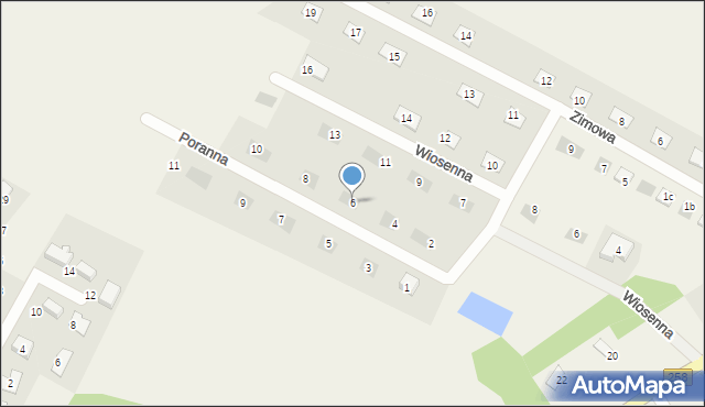 Osiek nad Wisłą, Poranna, 6, mapa Osiek nad Wisłą