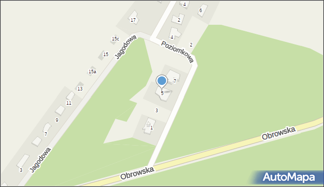 Osiek nad Wisłą, Poziomkowa, 5, mapa Osiek nad Wisłą