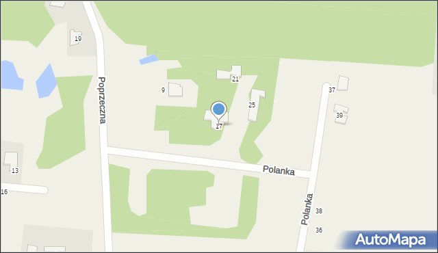 Osielsko, Polanka, 17, mapa Osielsko