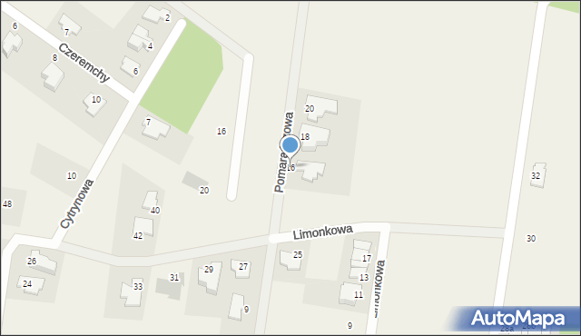 Osielsko, Pomarańczowa, 16, mapa Osielsko